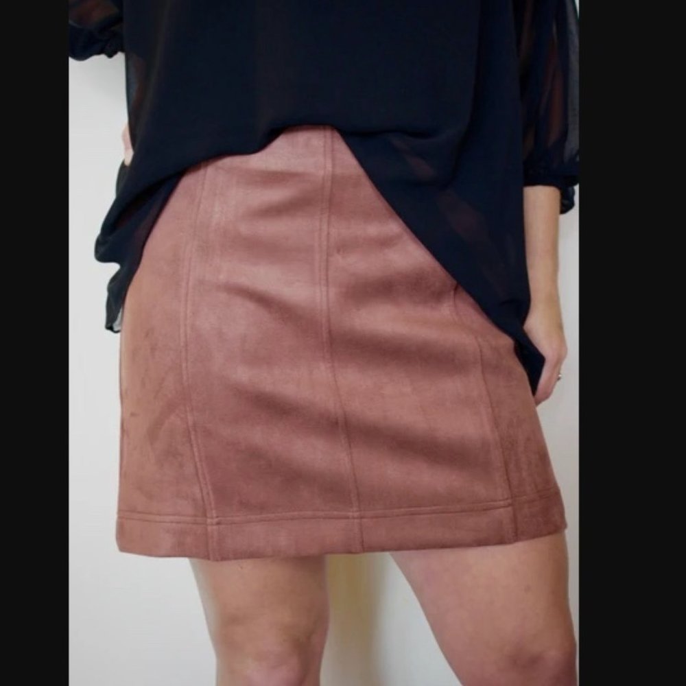 NWT Faux Suade Mini Skirt